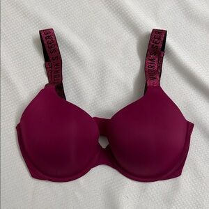 Victoria's Secret T-Shirt Bra Mauve and Pink Bra Size 34DD with Bling